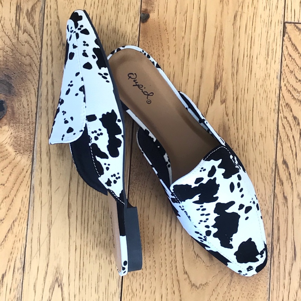 Cow Print Faux Suede Mule - Picture 13 of 15